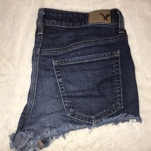 Dark Wash High Waisted Shorts